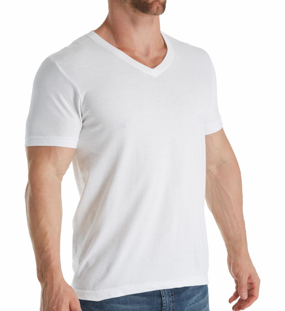 Van Heusen 100% Cotton V Neck T-Shirt 