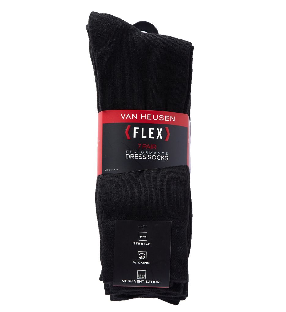 Flex Solid Dress Socks - 7 Pack-fs