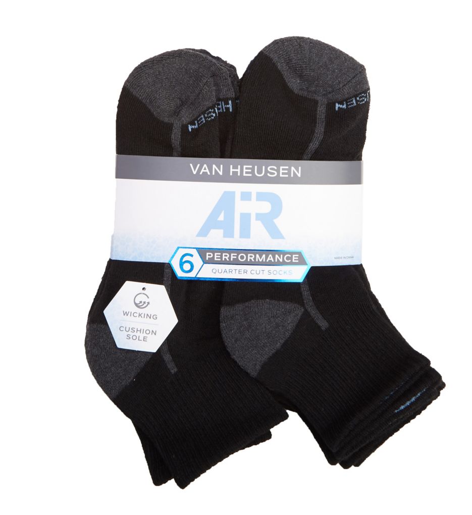 Air Athletic Quarter Socks - 6 Pack-fs