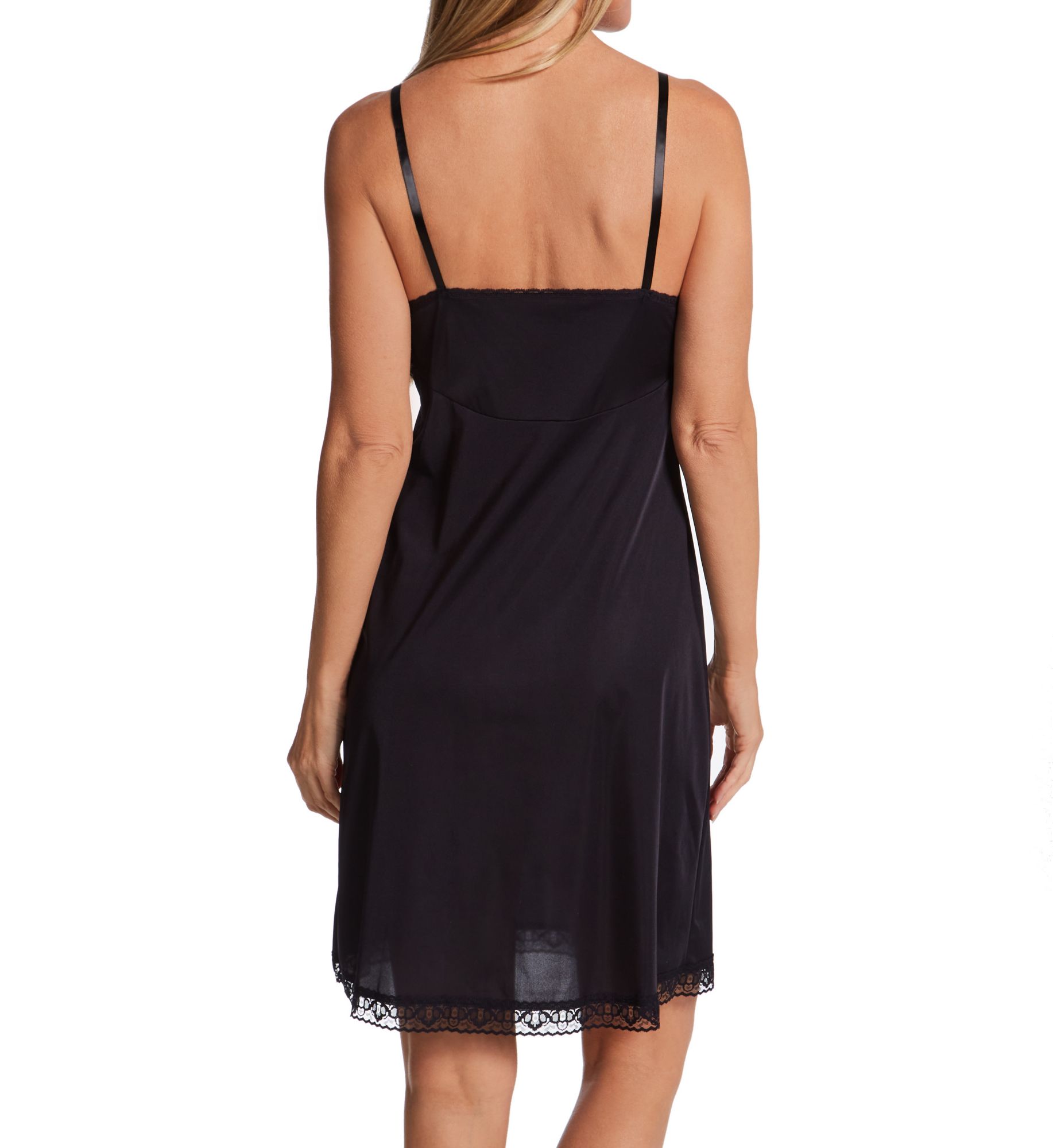 Vanity Fair Rosette 22 Inch Lace Full Slip Midnight Black 40  - Image 2