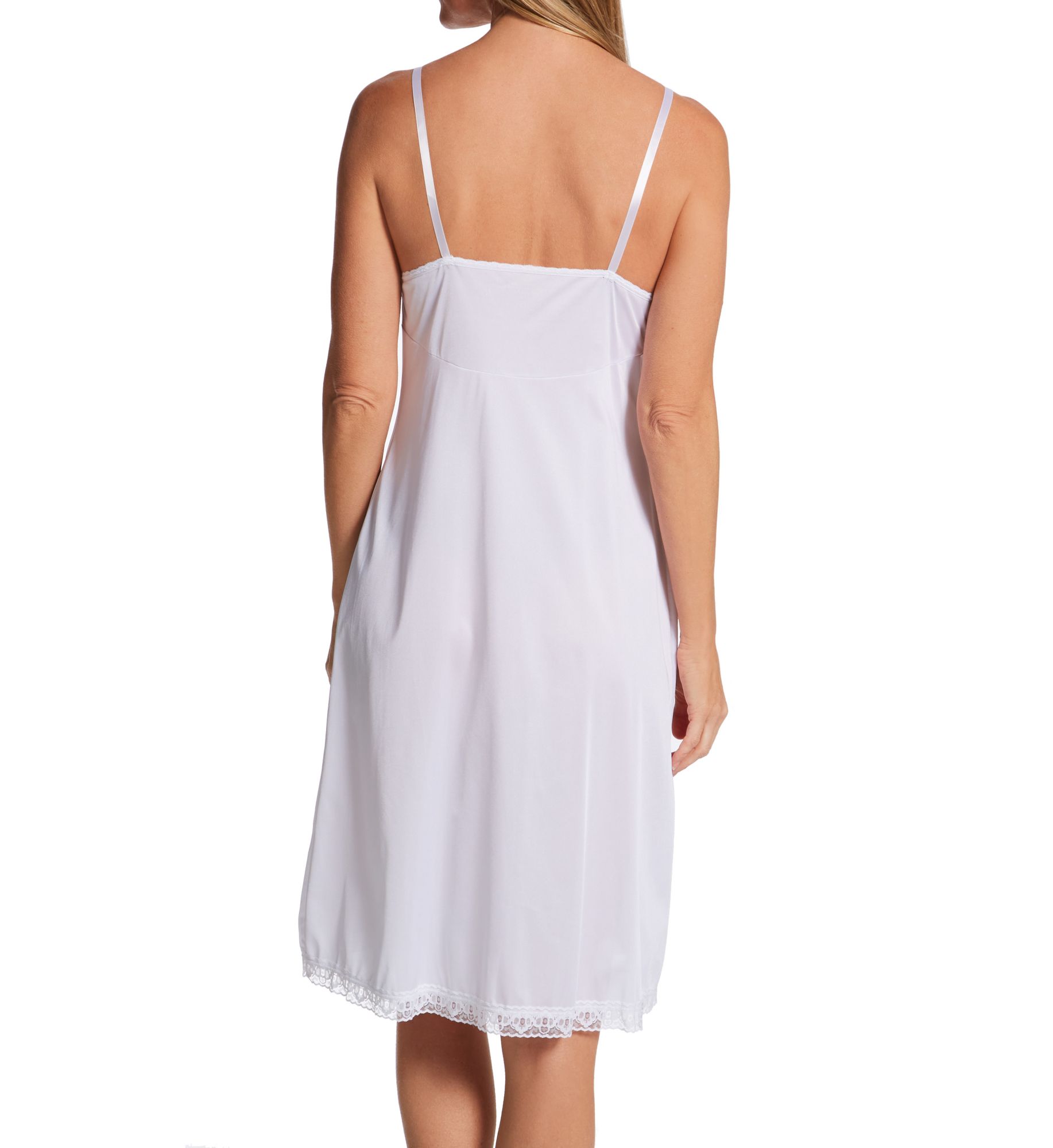 Vanity Fair Rosette 26 Inch Lace Full Slip Star White 38  - Image 2