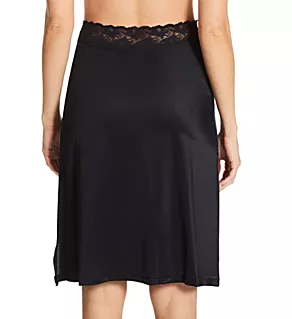 24 Inch Half Slip with Lace Mid Black M