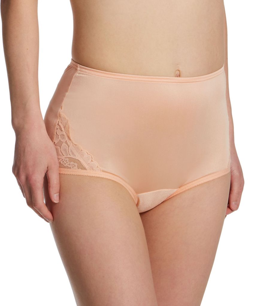 Vanity Fair Perfectly Yours Lace Nouveau 13001 Fawn Beige Brief Panty 9 2XL  New