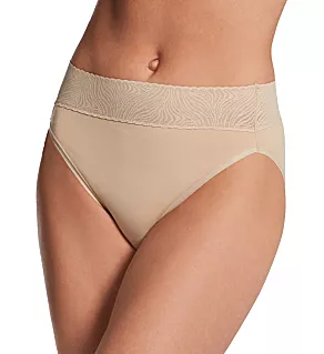 Effortless Hi-Cut Brief Panty Damask Neutral 10