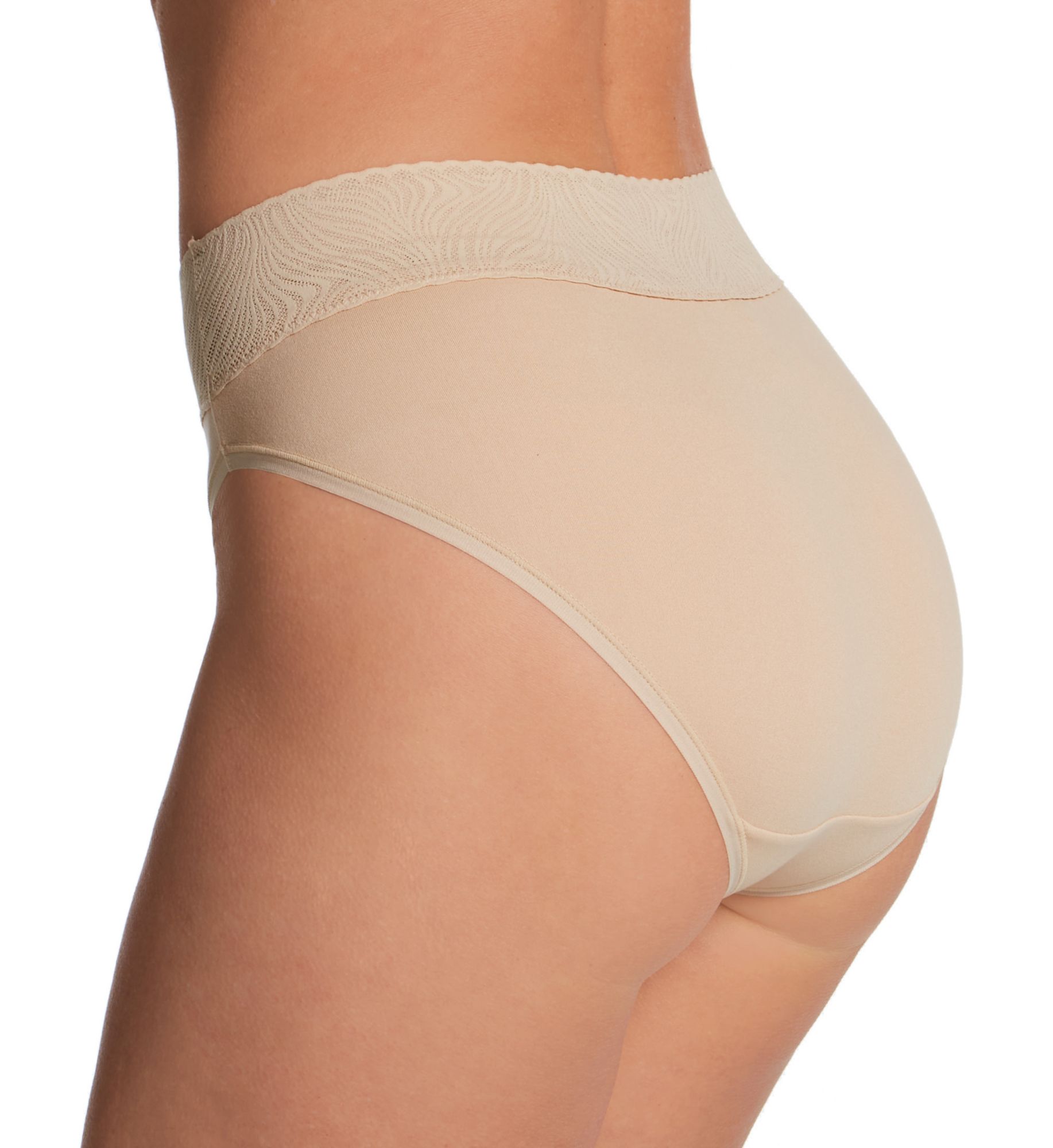 Vanity Fair Effortless Hi-Cut Brief Panty Damask Neutral 7  - Image 2
