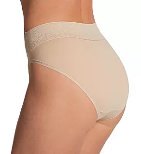 Effortless Hi-Cut Brief Panty Damask Neutral 10