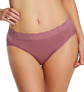 Flattering Lace Ultimate Comfort Hi-Cut Panty Mauve Mist Stripe 8