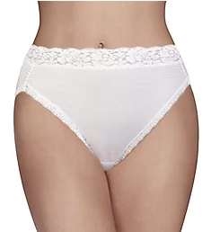 Flattering Lace Ultimate Comfort Hi-Cut Panty Star White 6