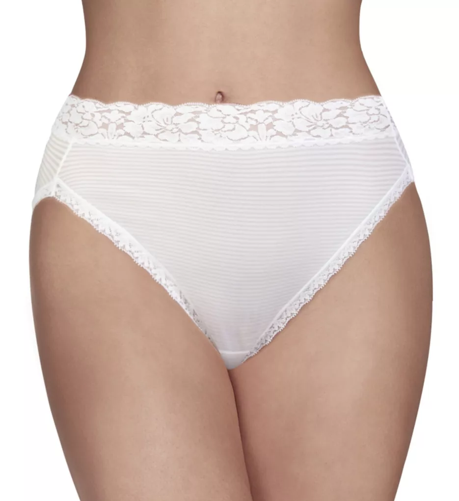 Flattering Lace Ultimate Comfort Hi-Cut Panty Star White 6