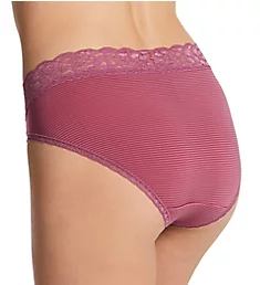 Flattering Lace Ultimate Comfort Hi-Cut Panty Berry Glaze Stripe 9