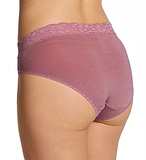 Flattering Lace Ultimate Comfort Hi-Cut Panty Mauve Mist Stripe 8