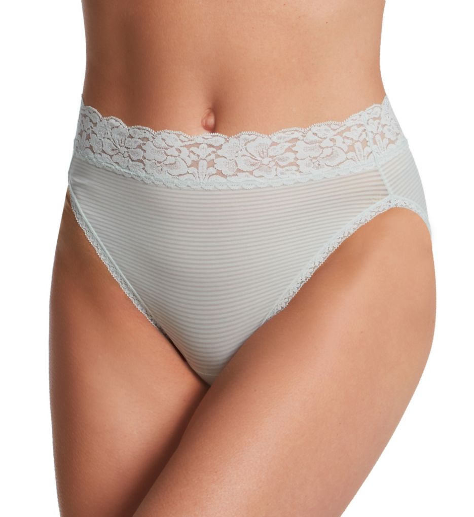Women's Vanity Fair 13280 Flattering Lace Ultimate Comfort Hi-Cut Panty  (Sangria Stripe 6) 