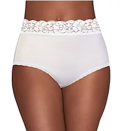 Flattering Lace Brief Panty Star White 6