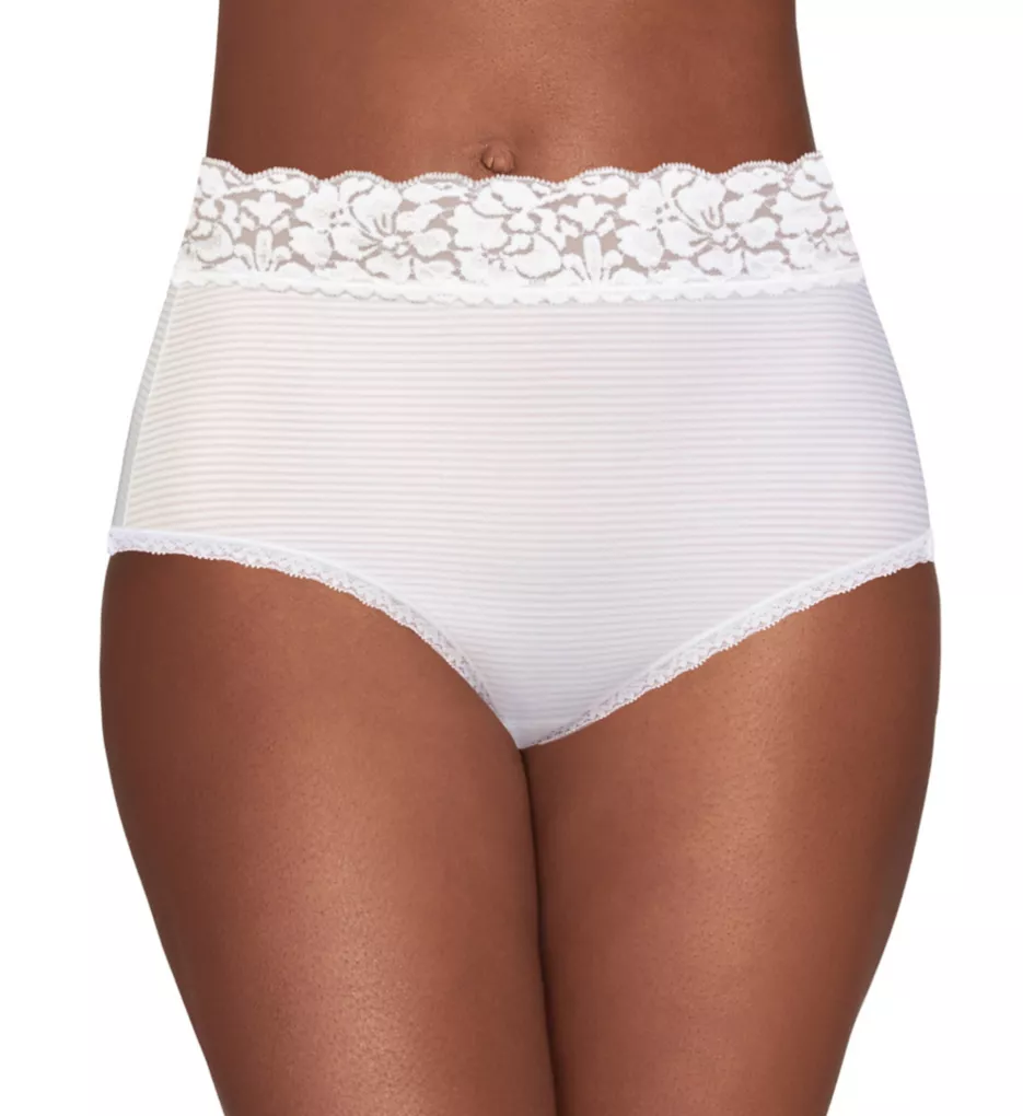 Flattering Lace Brief Panty Star White 6