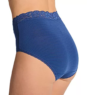 Flattering Lace Brief Panty Indigo Moon Stripe 9