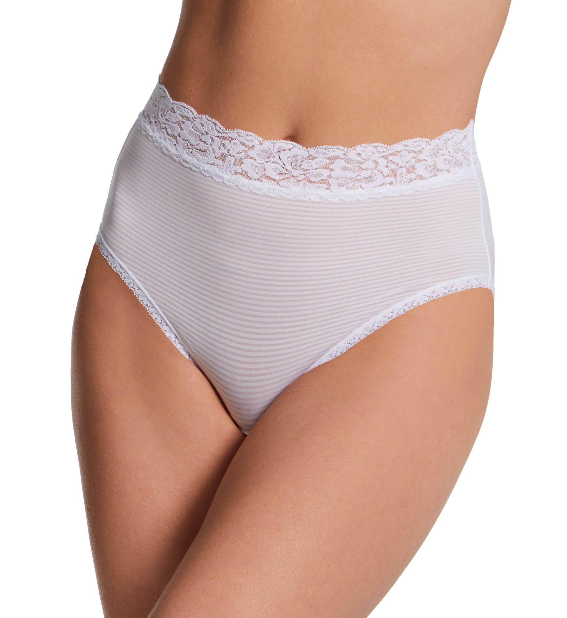 Vanity Fair Flattering Lace Brief Panty Star White 7  - Image 1