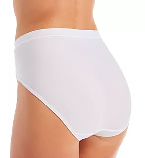 Beyond Comfort Silky Stretch Hi-Cut Panty Star White 10