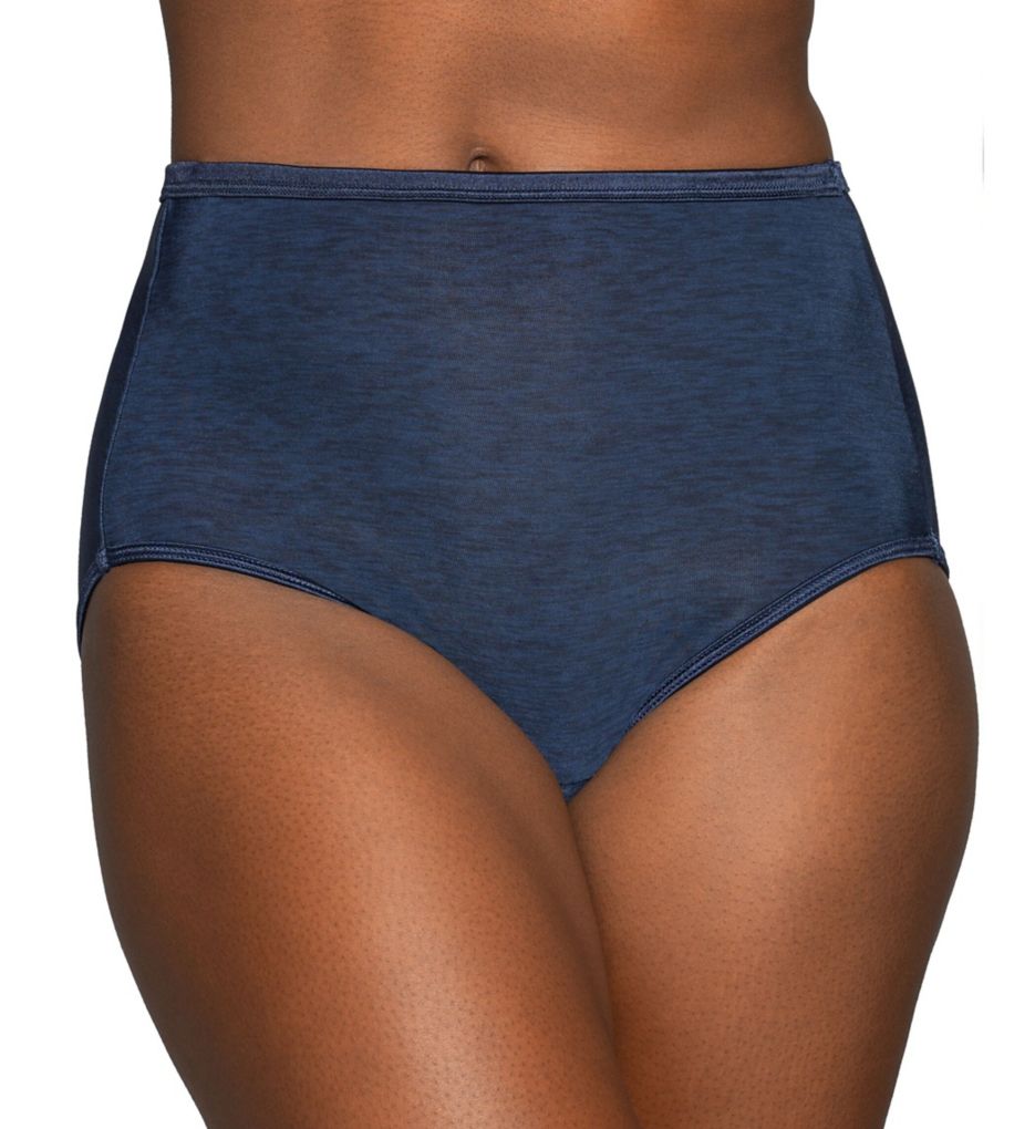 Shadowline Women's Plus-Size Panties-Hi Cut Nylon Brief (3 Pack), Black, 10  