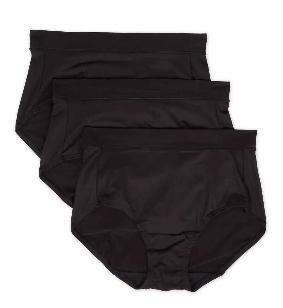 Beyond Comfort Brief Panty - 3 Pack Black x3 7