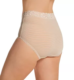Flattering Lace Brief Panty - 3 Pack Stripe Wht/Quartz/Navy 8