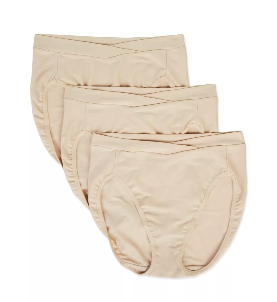 Beyond Comfort Hi Cut Brief - 3 Pack Damask Neutral x3 10