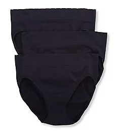 No Pinch, No Show Seamless Hi-Cut Panty - 3 Pack BLACK MULTI 6