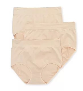 No Pinch, No Show Seamless Brief Panty - 3 Pack Damask Neutral Multi 8