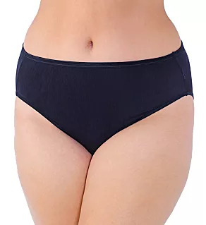 Illumination Plus Size Hi-Cut Brief Panty Midnight Black 9