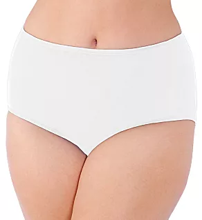 Illumination Plus Size Brief Panty Star White 9