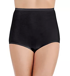 Perfectly Yours Tailored Cotton Brief Panty Midnight Black 10