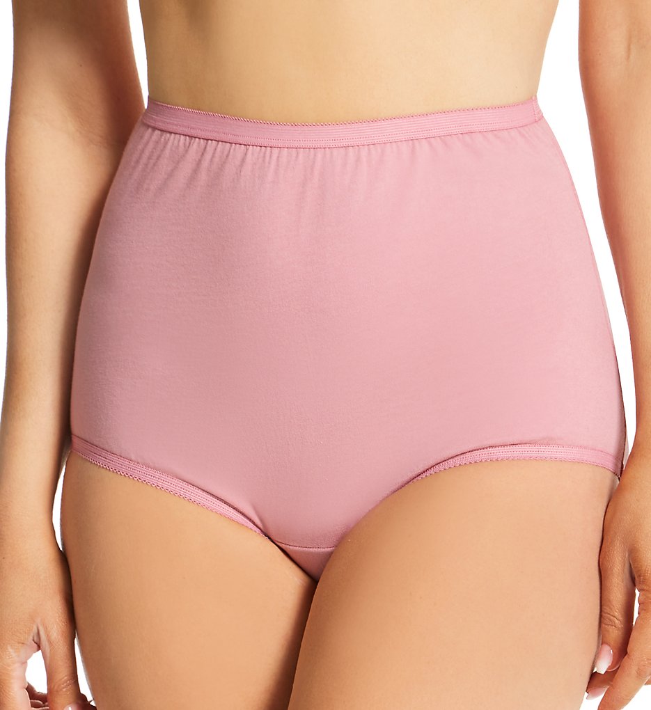 Vanity Fair - Vanity Fair 15318 Perfectly Yours Tailored Cotton Brief Panty (Pink Amethyst 12)