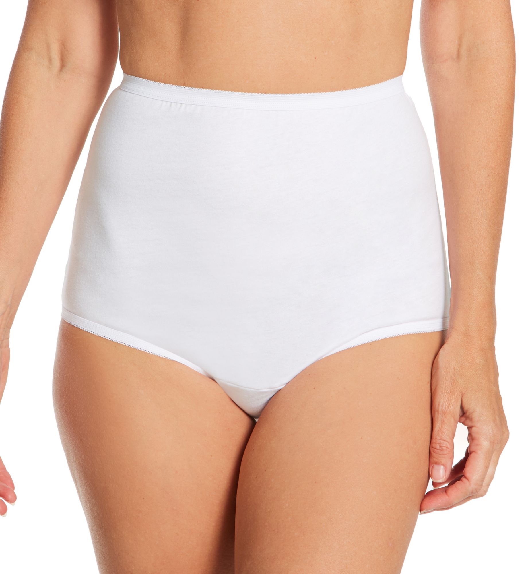Vanity Fair Perfectly Yours Tailored Cotton Brief Panty Star White 11  - Image 1