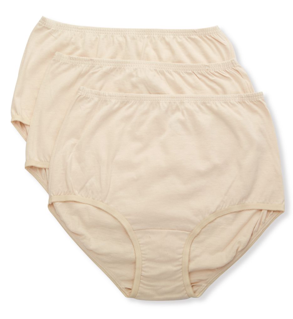 Vanity Fair Women's Tailored Cotton Brief Panty - 3 Pack in Assorted | Size 7 | HerRoom.com