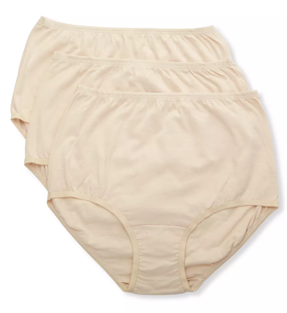 Tailored Cotton Brief Panty - 3 Pack Fawn Multi 276 7