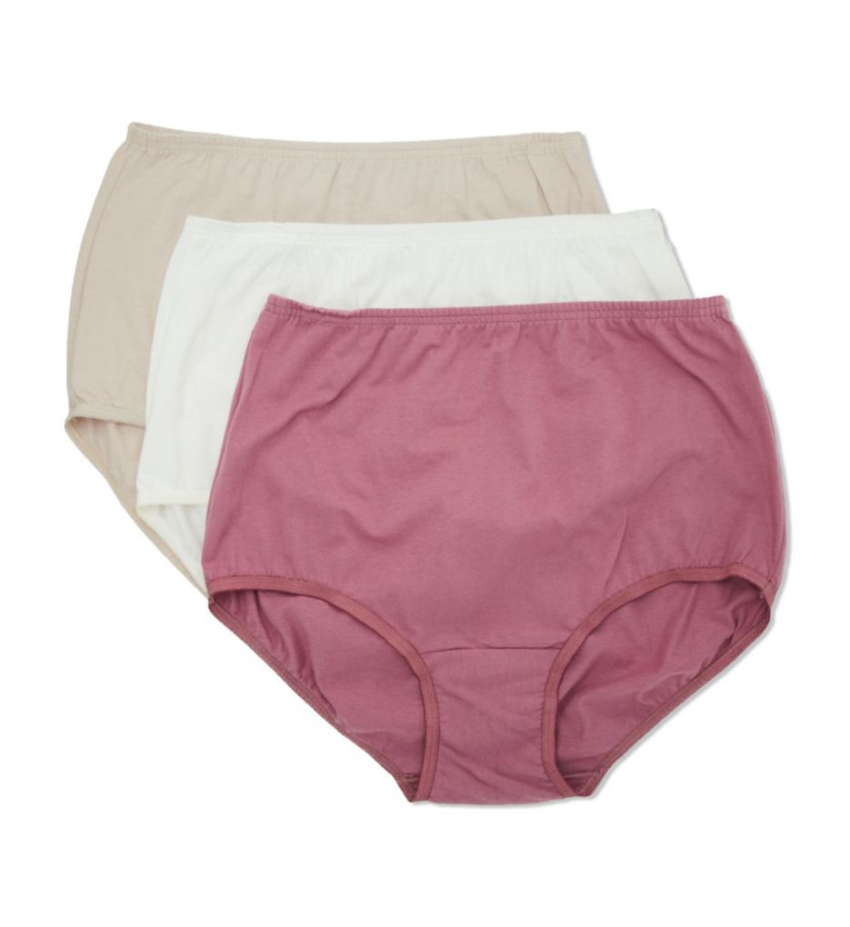 Vanity Fair Women's Tailored Cotton Brief Panty - 3 Pack in Multi - 1879 | Size 6 | HerRoom.com