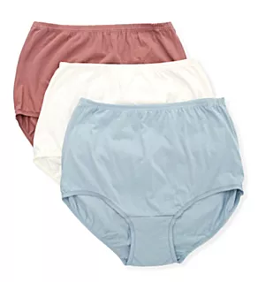 Tailored Cotton Brief Panty - 3 Pack Mist/Plum/Coconut 8