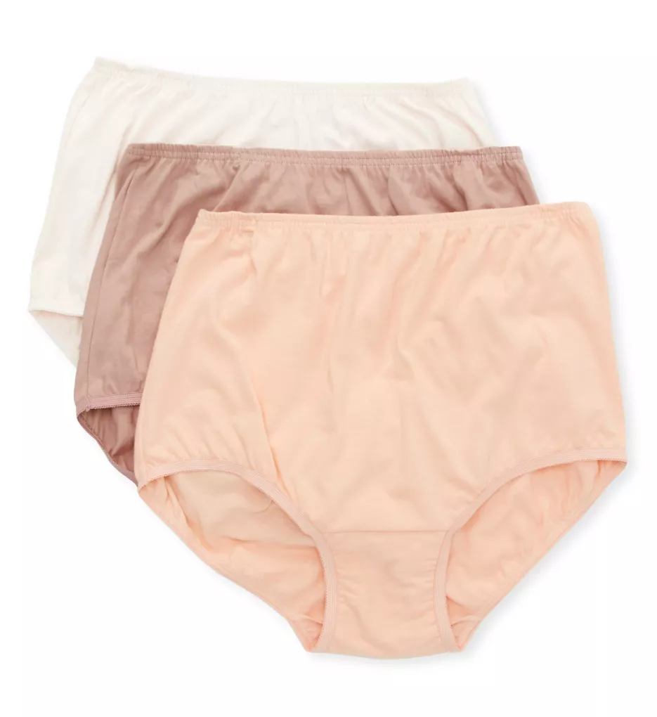 Tailored Cotton Brief Panty - 3 Pack Peach/Blush/Fawn 6