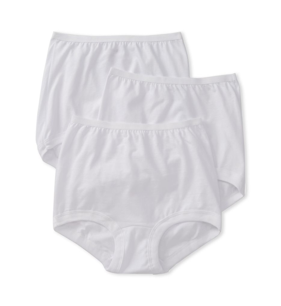 Hanes Mens White Briefs 9-PACK Sizes M-3X Tagless Full Rise Underwear