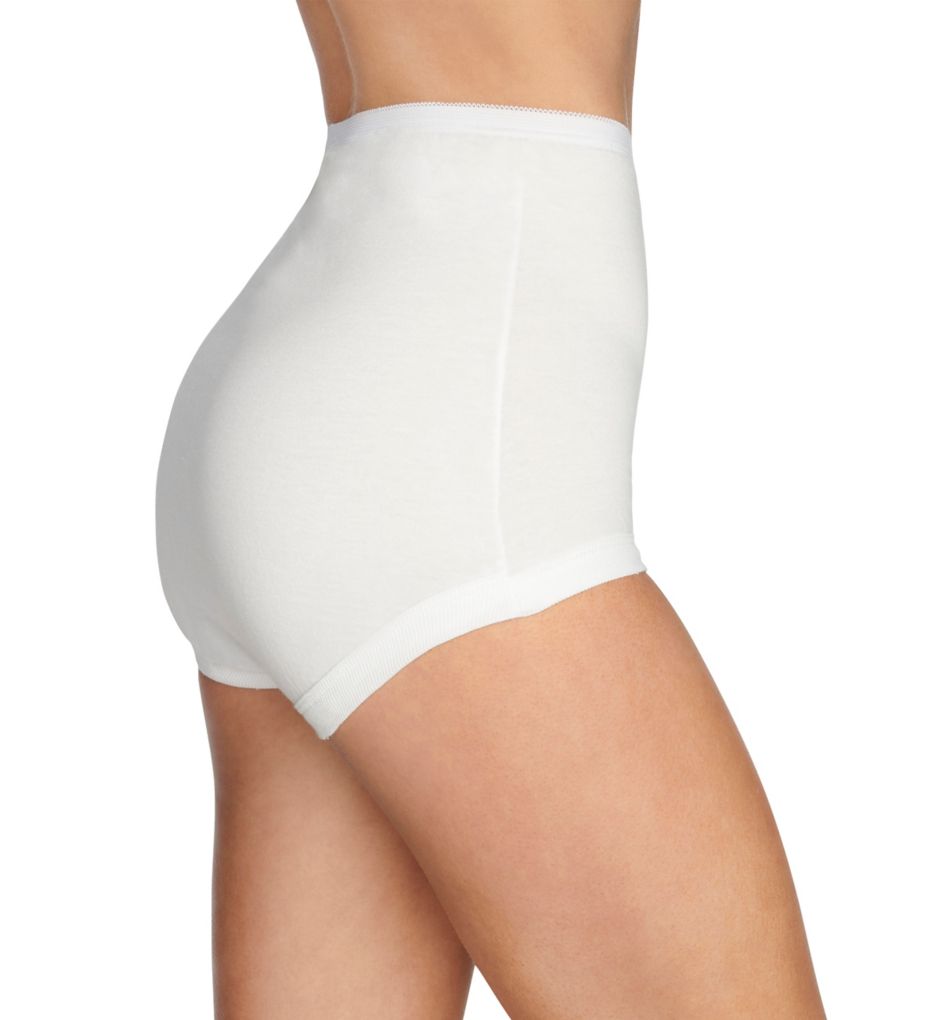 Lollipop Cotton Legband Brief Panty - 3 Pack White 9 by Vanity Fair