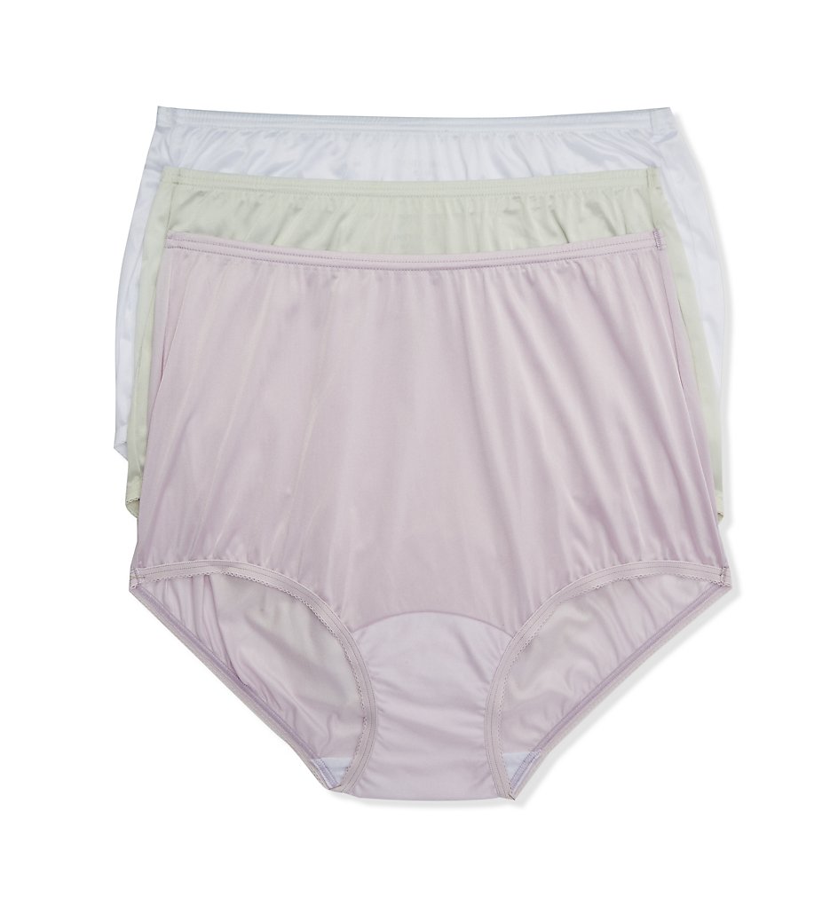 Vanity Fair : Vanity Fair 15711 Perfectly Yours Ravissant Tailored Brief Panty-3Pk (Sage/Lilac/White 9)