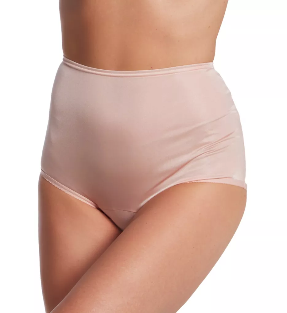 Women's Frill Trim Satin Underwear Briefs Panty,Black,XL