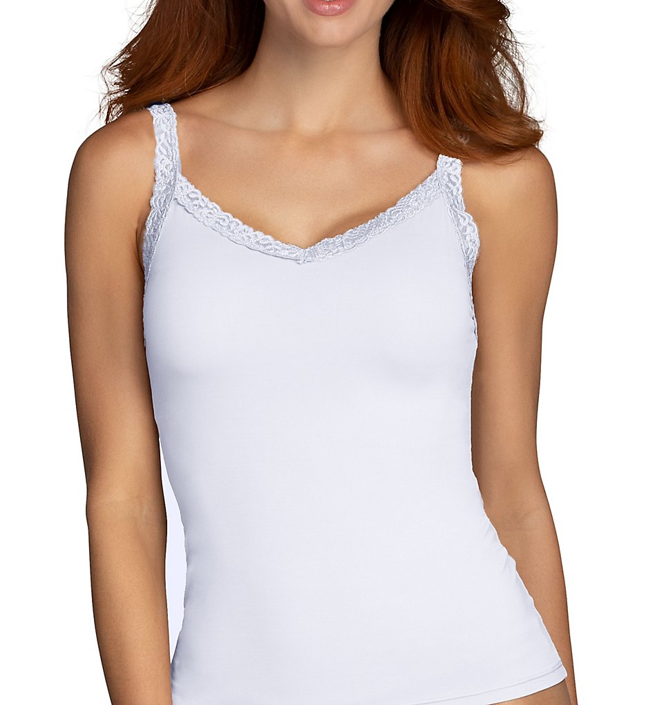 Perfect Lace Spin Camisole With Lace Star White M