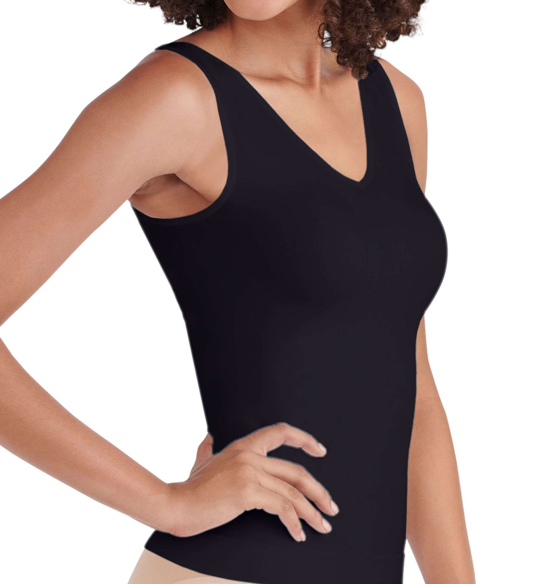 Vanity Fair Seamless Smoothing Spin Tank Midnight Black 2X  - Image 1