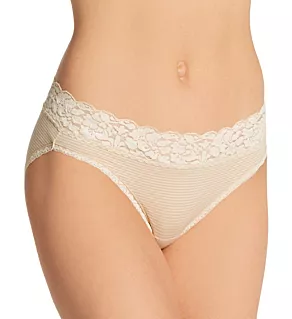 Flattering Lace Bikini Panty Damask Neutral Stripe 8