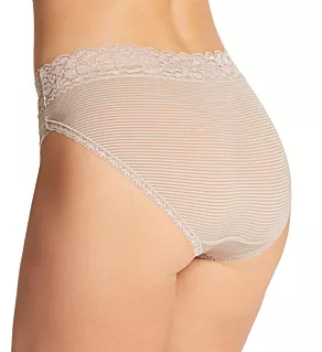 Flattering Lace Bikini Panty Toasted Coconut Stripe 6