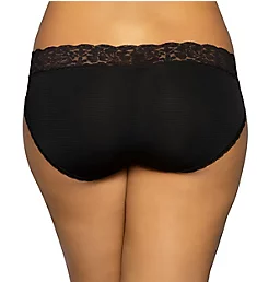 Flattering Lace Bikini Panty - 3 Pack Black Stripe x3 9