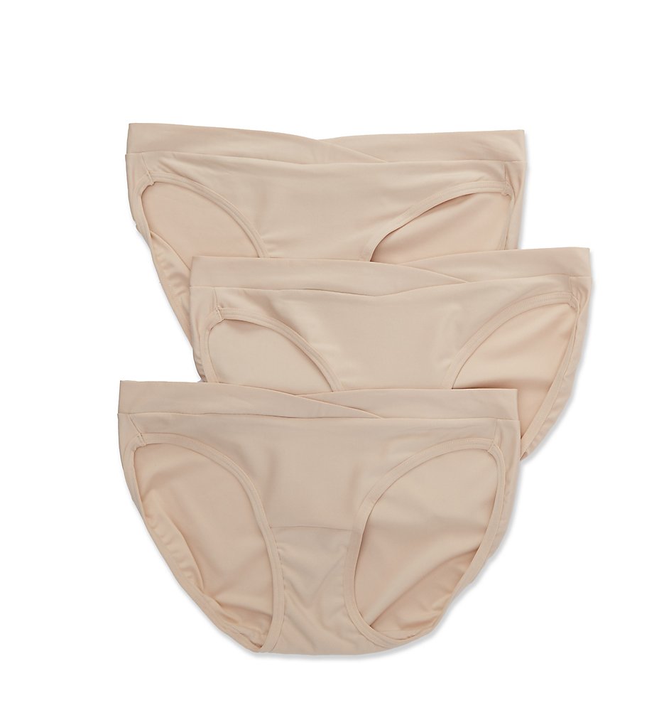Vanity Fair - Vanity Fair 18391 Beyond Comfort Silky Stretch Bikini Panty - 3 Pack (Damask Neutral x3 9)