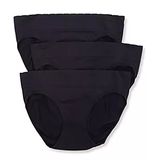 No Pinch, No Show Seamless Bikini Panty - 3 Pack BLACK MULTI 8