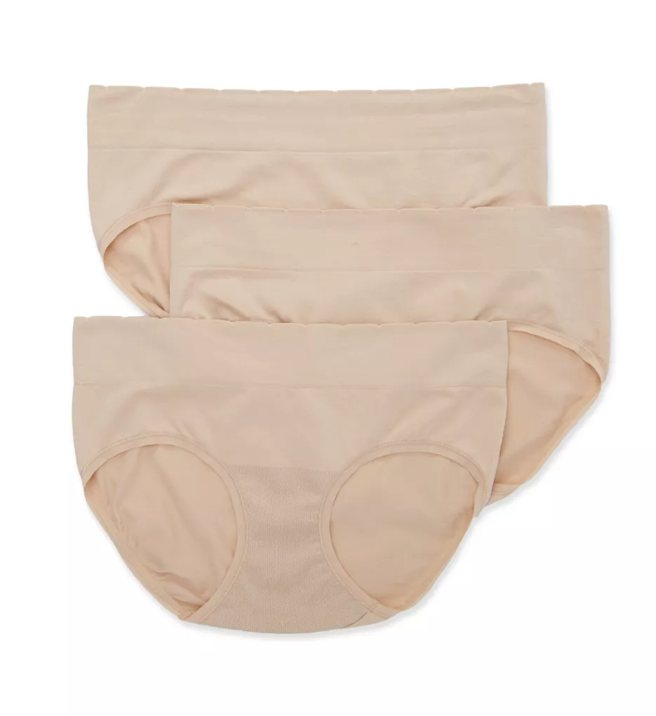 No Pinch, No Show Seamless Hipster Panty - 3 Pack Damask Neutral Multi 5