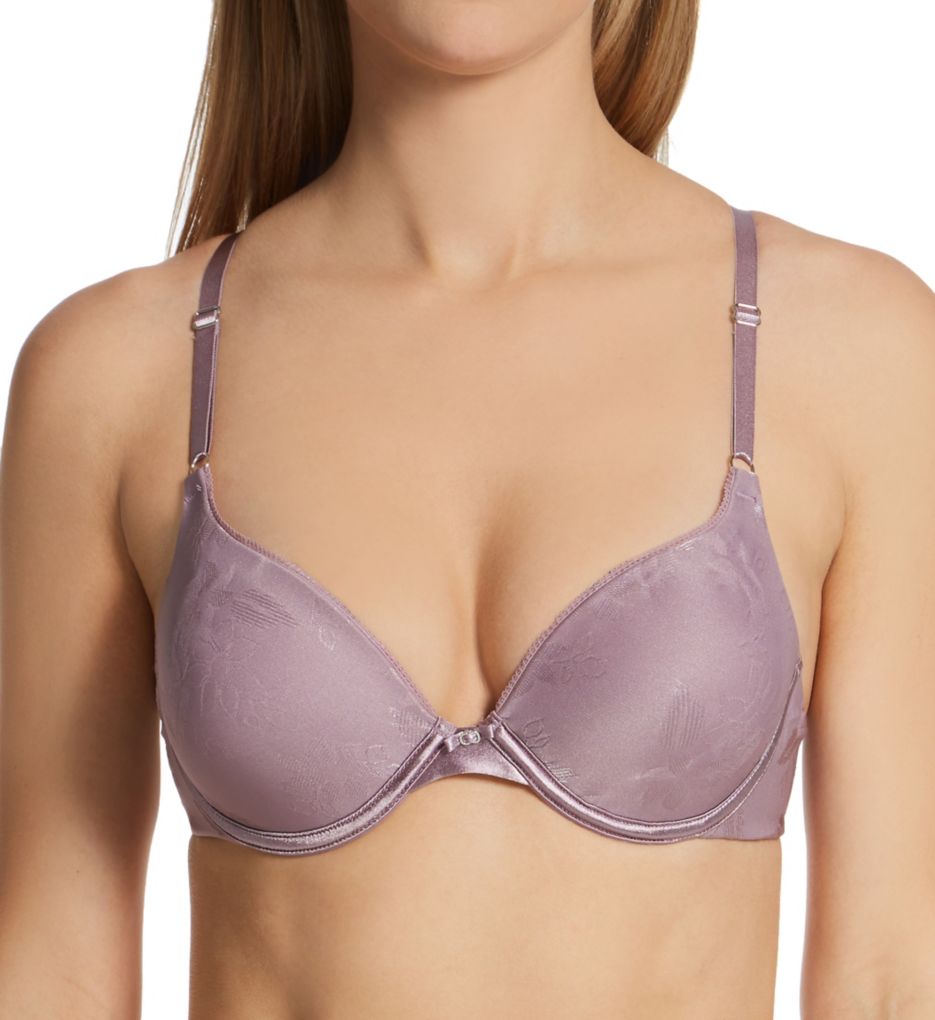 Vanity Fair Women's Ego Boost Jacquard Push Up Bra in Purple | Size 34C | HerRoom.com